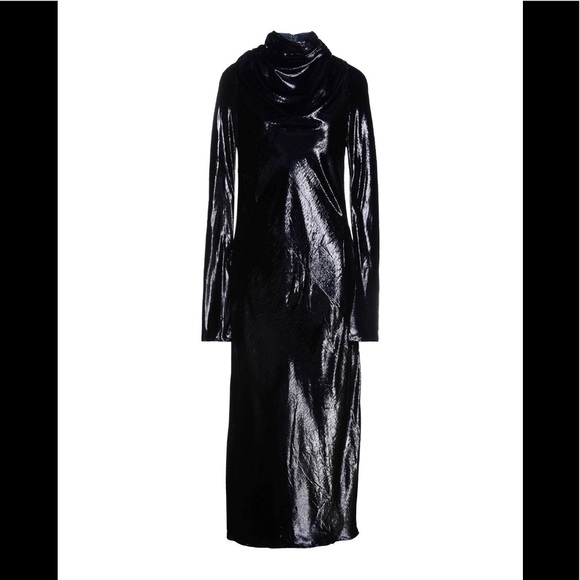 Nwot Ellery dark blue velour midi dress size 0 - Picture 2 of 8